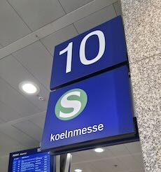 K&ouml;ln Messe/Deutz station sign