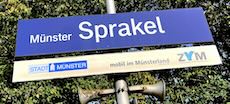 M&uuml;nster Sprakel Nord station sign