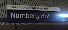 N&uuml;rnberg Hauptbahnhof station sign