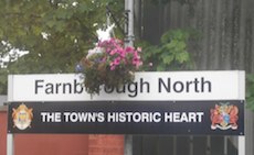 Farnborough North station sign