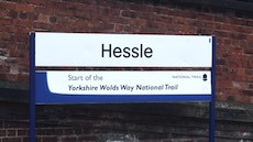 Hessle station sign