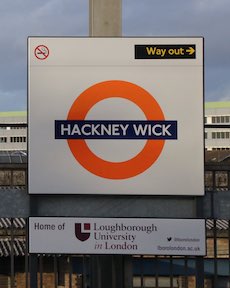 Hackney Wick station sign