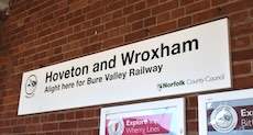 Hoveton station sign