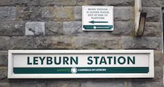 Leyburn station sign