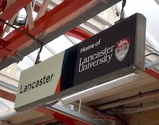 Lancaster station sign
