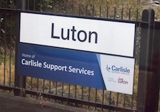 Luton station sign