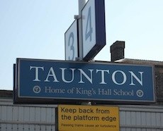 Taunton station sign
