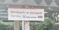 Tenby station sign
