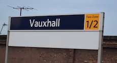 Vauxhall station sign